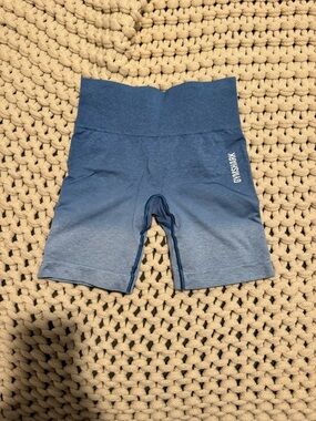 Gymshark Blue Ombre High-Rise Bike Shorts